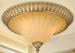 Silver / Gold Hotel Hall Wrought Iron Ceiling Lights 3 Light with Metal , Fiber Polymer , Glass