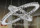 Funky Modern K9 Crystal LED Chandelier Lamp / Luxurious Pendant Lighting with Stainless steel