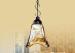 Traditional Wrought Iron Chandelier / Amber Vintage Glass Pendant Chandeliers