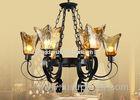 Foyer / Indoor Wrought Iron Chandelier , Retro and Traditional Shabby Chic Chandeliers