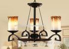 3 Light Bordeaux Classic Wrought Iron Chandelier , Dining Room Chandeliers Lighting