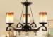 3 Light Bordeaux Classic Wrought Iron Chandelier , Dining Room Chandeliers Lighting