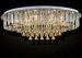 Luxury Design G4 Oval Modern K9 Crystal Ceiling Lights In Clear And Cognac 600W
