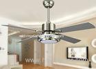 18W 52 Inch Contemporary LED Ceiling Fan Light Fixtures with Sand Nickel