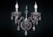 Smoky Gray Modern Crystal Wrought Iron Indoor Wall Lights For Corridor , Candle Wall Lamp