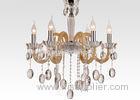 American Modern Amber Art Deco Chandelier Light Fixtures for Conference Room , Six Light
