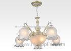 White European Bedroom Decorative Modern Chandelier Lighting Baroco Style with Zinc and Glass