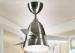 Silver White 12W Modern LED Ceiling Fan Light Fixtures Indoor for Hotel