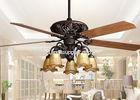 Retro Ceiling Fan Light Fixtures , Home Decorative Rustic Ceiling Fans With Lights