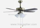 Anti Brass 48'' Contemporary Ceiling Fan Light Fixtures with 4 Leaf and 3 Light