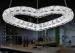 Funky Crystal Modern Chandeliers / Light Heart Shaped Pendant Lamp 7500K - 8000K