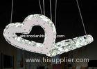 Dual Heart Shaped Modern Luxury Crystal Chandelier with 75cm Adjustable Chain