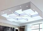 Home White Wrought Iron Ceiling Lights 64W LED Iron Chandelier 3000 - 3500K , 6500 - 7500K