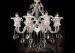 Silver Zinc Alloy Luxurious Modern Glass Chandeliers with Pearl Drop , 8 Light