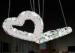 Double Heart Shaped Crystal Contemporary Pendant Lighting for Decorative