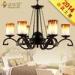 Matte Bordeaux Candle Glass Blown Modern Chandelier Lighting / Traditional Chandelier Lights