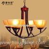 American Style Bordeaux Metal Wrought Iron Chandelier , House E27 LED Chandeliers