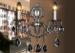Black European Retro Crystal Chandelier 6 Light , Antique Traditional Glass Chandeliers