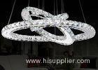 K9 Crystal Chrome / Clear Modern Glass Chandeliers 3 Circle 27w LED Fashion Style