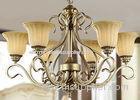 Vintage Wrought Iron Chandelier With Shades