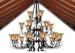 Glass Shade Retro Large Hotel Chandeliers