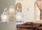 Zinc Alloy Die Casting Indoor Wall Lights Baroco Style 2 Heads Shade Downwards