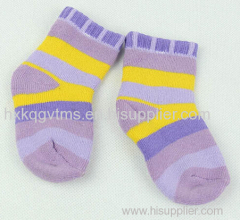 kids strip full terry socks hot selling