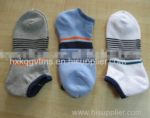 stripe 100% cotton socks for sport full terry sports socks for men