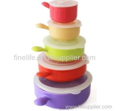 5pcs plastic microwave bowl sets