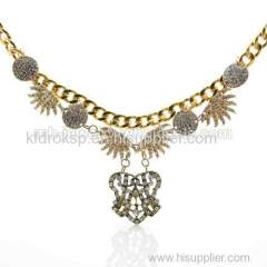 2014 Newest Statement Gold Chunky Necklaces Vintage Bronze