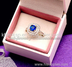 Fashion Glass Stone Gemstone Wedding Rings