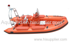 Rescue boat rigid inflatable boat rib boat