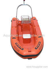 Rescue boat rigid inflatable boat rib boat