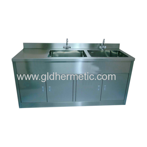 knee operated stainless steel scrub sink