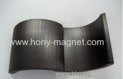 High performance arc shape bonded magnet neodimio