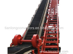 steeply inclined belt conveyor