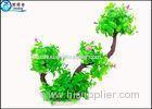 Two Branch Plastic Tree Artificial Aquarium Plants With Small Flowers For Decoration