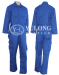 brilliant blue cotton-padded flame retardant coverall