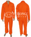 fluorescent orange high visibility coverall