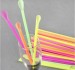 colorful drinking straw with spoon for snow cone or shave ice