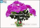 OEM Beautiful Cheered Rose Plastic Artificial Plants Fish Tank Landscaping Decoration Acessories