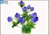 Upscale Flowers Blue Rose Fake Plastic Aquatic Plants Artificial Ornamental Plant Wholesale