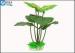 Big Leaf Green Plastic Artificial Aquarium Plants For Fish Tank Decorations with Ceramic Base