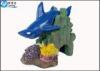Blue Little Shark Personalised Large Fish Tank Ornaments Decorations with Polyresin