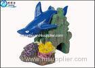 Blue Little Shark Personalised Large Fish Tank Ornaments Decorations with Polyresin