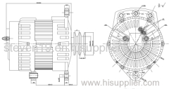 High amp/output Alternator JFZ5280 28V/400A