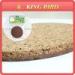 Round Art Craft Home Craft Wood Cork Heat Resistant Coaster