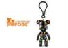 3&quot; Plastic Buckle Black Colorful POPOBE Bear Keychain Small Bag Decoration