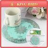 Round Green Eco - friendly Anti Slip Table Decoration Dinner PVC Placemat Promotional Home Craft