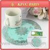 Round Green Eco - friendly Anti Slip Table Decoration Dinner PVC Placemat Promotional Home Craft